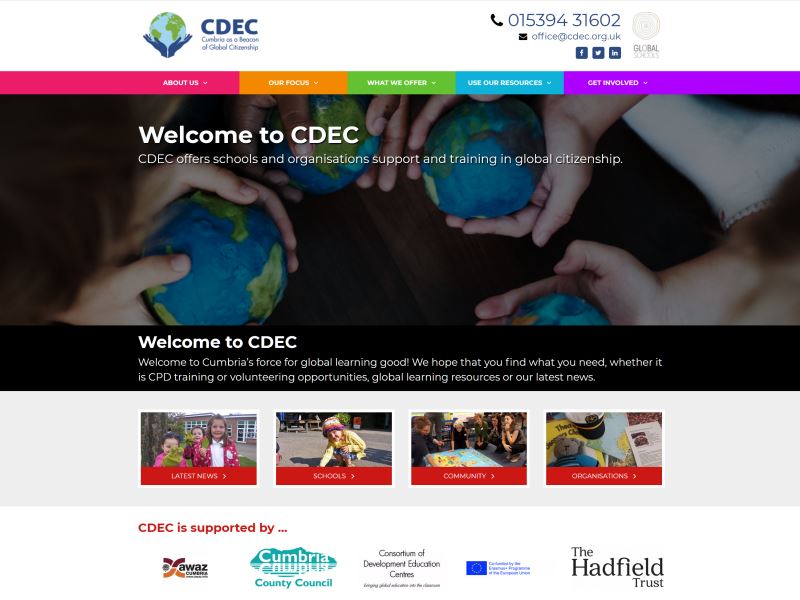 Cumbria Development Education Centre - CDEC works with schools to help develop Cumbria children so they are global citizens.