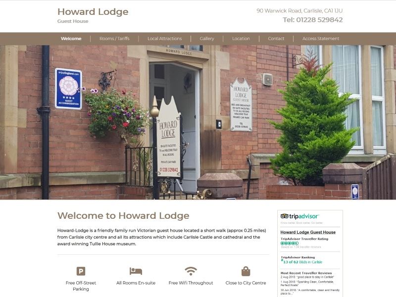 Howard Lodge Guest House - Small family run Bed and Breakfast in Carlisle, Cumbria.